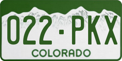 CO license plate 022PKX
