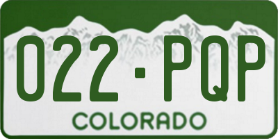 CO license plate 022PQP
