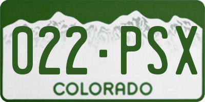 CO license plate 022PSX