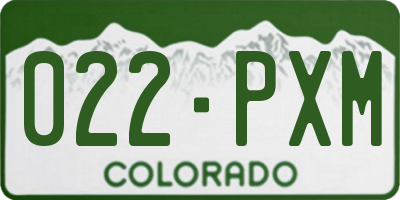 CO license plate 022PXM