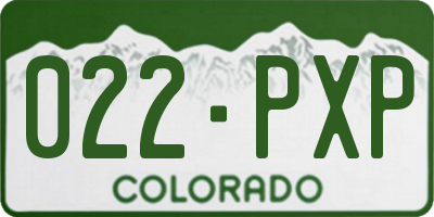 CO license plate 022PXP
