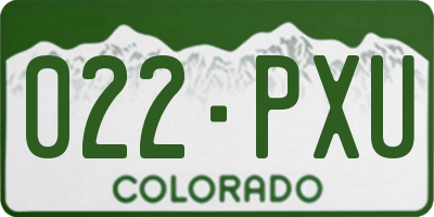 CO license plate 022PXU