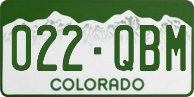 CO license plate 022QBM