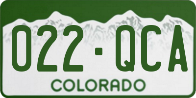 CO license plate 022QCA