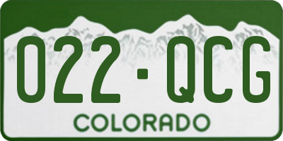 CO license plate 022QCG