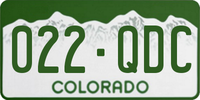 CO license plate 022QDC