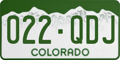 CO license plate 022QDJ