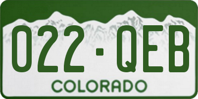 CO license plate 022QEB