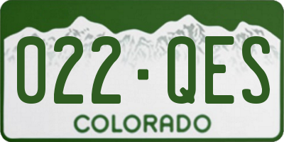 CO license plate 022QES