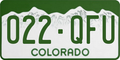 CO license plate 022QFU