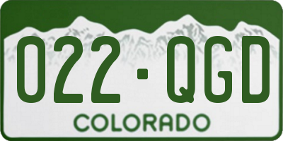 CO license plate 022QGD
