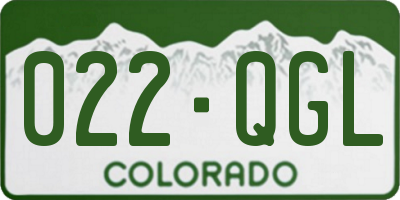 CO license plate 022QGL