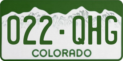 CO license plate 022QHG