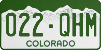 CO license plate 022QHM