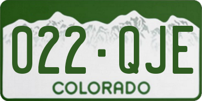 CO license plate 022QJE