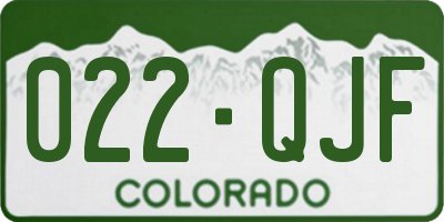 CO license plate 022QJF