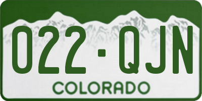 CO license plate 022QJN
