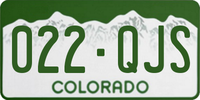 CO license plate 022QJS