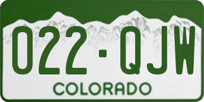 CO license plate 022QJW