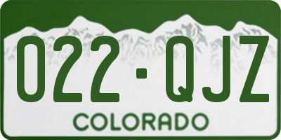CO license plate 022QJZ