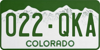 CO license plate 022QKA