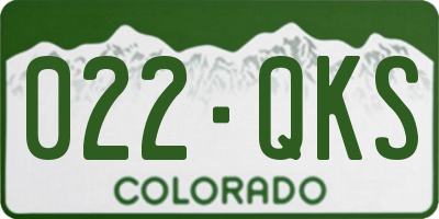CO license plate 022QKS