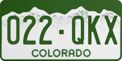 CO license plate 022QKX