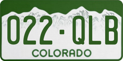 CO license plate 022QLB