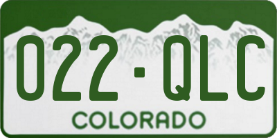 CO license plate 022QLC