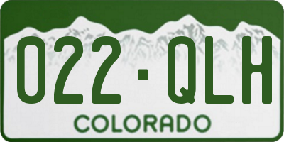 CO license plate 022QLH