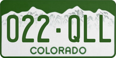 CO license plate 022QLL