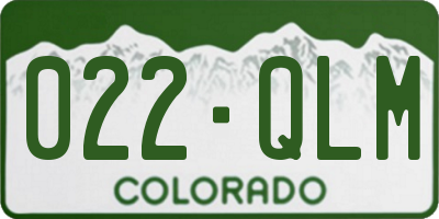 CO license plate 022QLM