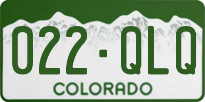 CO license plate 022QLQ