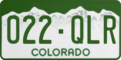 CO license plate 022QLR
