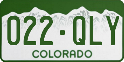 CO license plate 022QLY