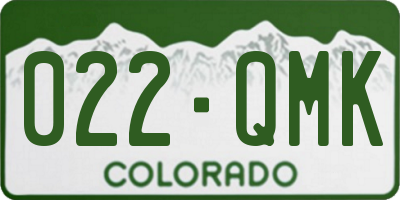 CO license plate 022QMK