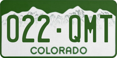 CO license plate 022QMT