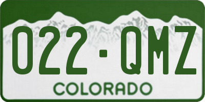 CO license plate 022QMZ
