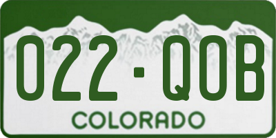 CO license plate 022QOB