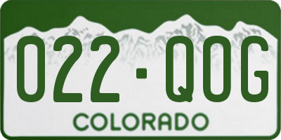 CO license plate 022QOG