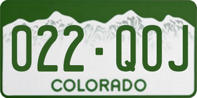 CO license plate 022QOJ
