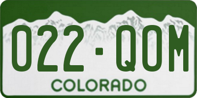 CO license plate 022QOM