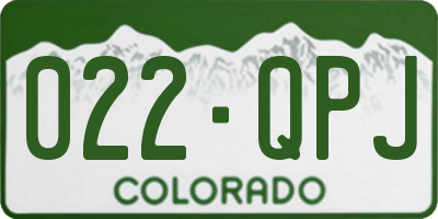 CO license plate 022QPJ
