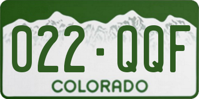 CO license plate 022QQF