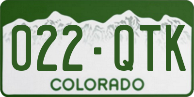 CO license plate 022QTK