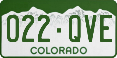 CO license plate 022QVE