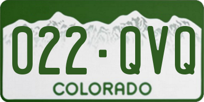 CO license plate 022QVQ
