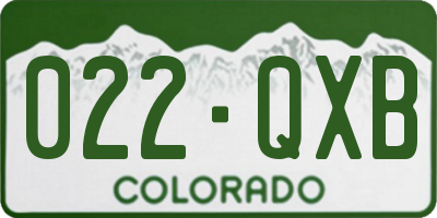 CO license plate 022QXB