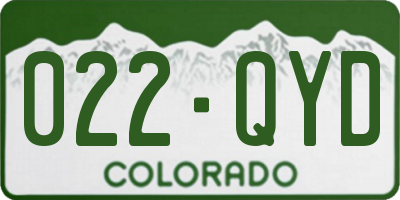 CO license plate 022QYD