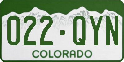 CO license plate 022QYN
